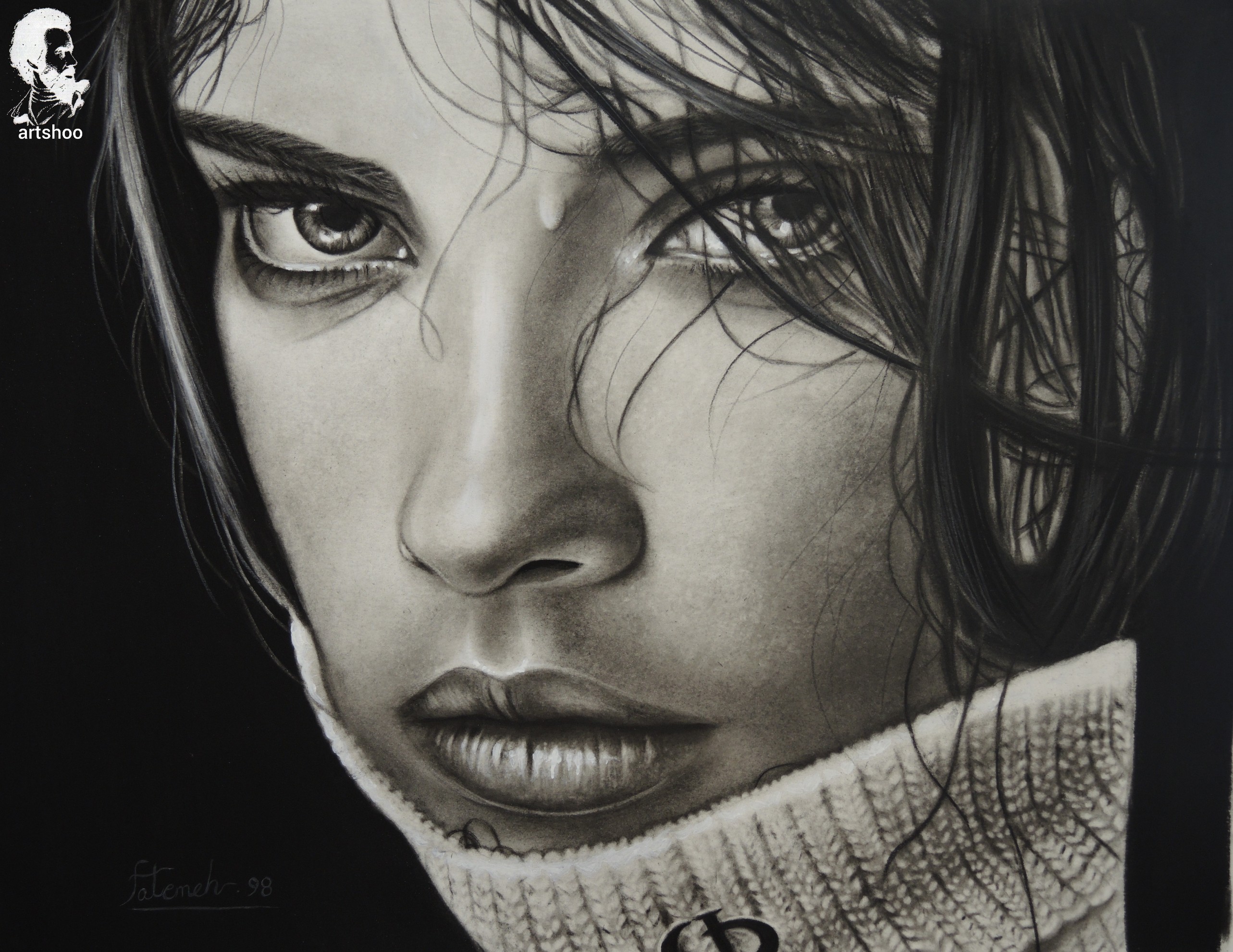 نقاشی سیاه قلم